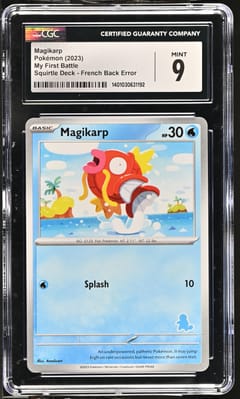 2023 Pokemon My First Battle Magikarp Squirtle Deck French Back Error CGC 9