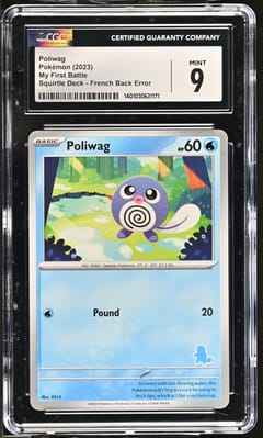 2023 Pokemon My First Battle Poliwag Squirtle Deck French Back Error CGC 9
