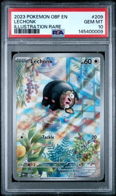 2023 Pokemon Obf En-Obsidian Flames Lechonk Illustration Rare #209 PSA 10