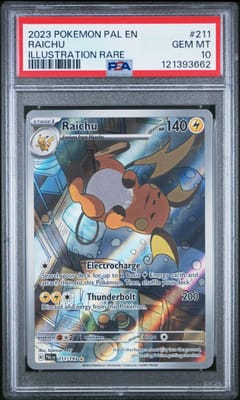 2023 Pokemon Pal En-Paldea Evolved Raichu Illustration Rare #211 PSA 10