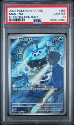 2023 Pokemon Par En-Paradox Rift Mantyke Illustration Rare #189 PSA 10