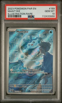2023 Pokemon Par En-Paradox Rift Mantyke Illustration Rare #189 PSA 10