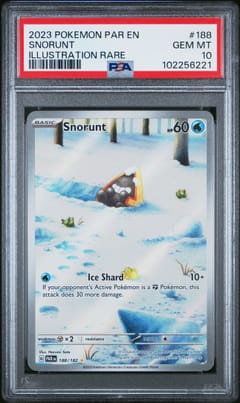 2023 Pokemon Par En-Paradox Rift Snorunt Illustration Rare #188 PSA 10