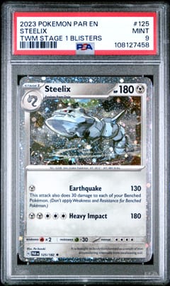2023 Pokemon Par En-Paradox Rift Steelix Twm Stage 1 Blister #125 PSA 9