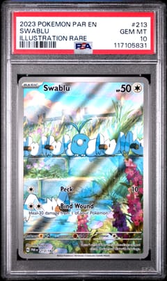 2023 Pokemon Par En-Paradox Rift Swablu Illustration Rare #213 PSA 10