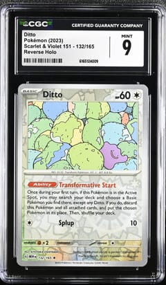 2023 Pokemon Scarlet & Violet 151 - MEW EN Ditto Reverse Holo #132/165 CGC 9