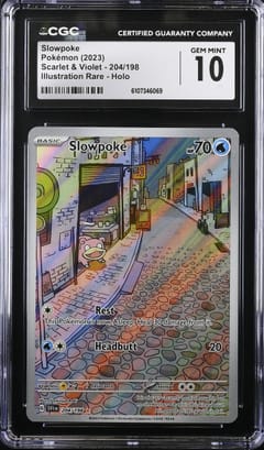 2023 Pokemon Scarlet & Violet - SV1EN Slowpoke Illustration Rare Holo #204/198 CGC 10