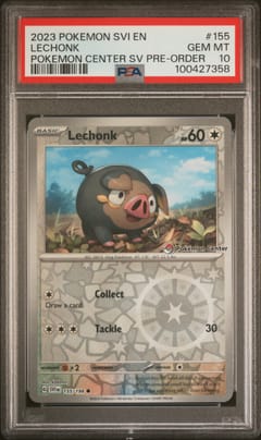 2023 Pokemon Svi En-Scarlet & Violet Lechonk Pokemon Center Sv Pre-Order #155 PSA 10