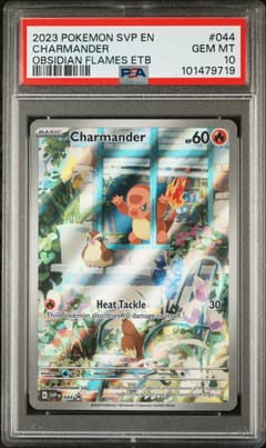 2023 Pokemon Svp En-Sv Black Star Promo Charmander Obsidian Flames Etb #044 PSA 10