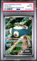 2023 Pokemon Svp En-Sv Black Star Promo Snorlax 151 Pokemon Center Elite Trainer Box #051 PSA 8