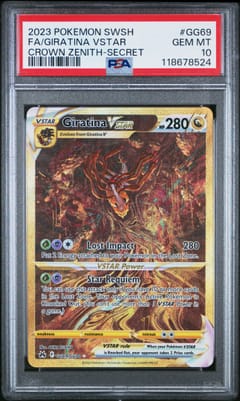 2023 Pokemon Sword And Shield Crown Zenith Fa/Giratina Vstar Crown Zenith-Secret #GG69 PSA 10