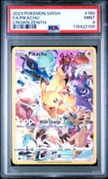 2023 Pokemon Sword And Shield Crown Zenith Fa/Pikachu Crown Zenith #160 PSA 9
