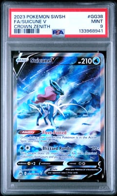 2023 Pokemon Sword And Shield Crown Zenith Fa/Suicune V Crown Zenith #GG38 PSA 9