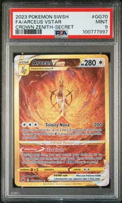 2023 Pokemon Sword and Shield Crown Zenith Full Art / Arceus Vstar Secret #GG70 PSA 9