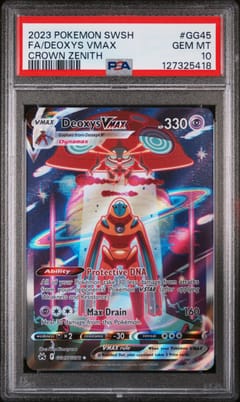 2023 Pokemon Sword and Shield Crown Zenith Full Art / Deoxys Vmax #GG45 PSA 10