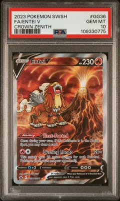 2023 Pokemon Sword and Shield Crown Zenith Full Art / Entei V #GG36 PSA 10