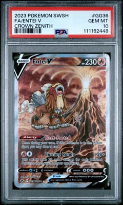 2023 Pokemon Sword and Shield Crown Zenith Full Art / Entei V #GG36 PSA 10