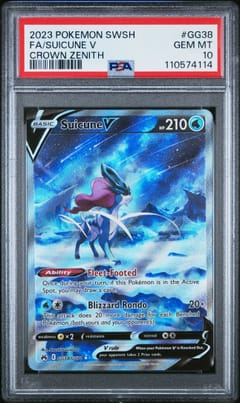 2023 Pokemon Sword and Shield Crown Zenith Full Art / Suicune V #GG38 PSA 10