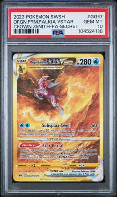 2023 Pokemon Sword and Shield Crown Zenith Orgn.frm.palkia Vstar Crown Zenith-Fa-Secret #GG67 PSA 10