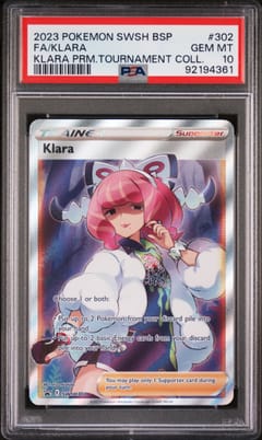 2023 Pokemon Swsh Black Star Promo Full Art / Klara Klara Premium Tournament Collection #302 PSA 10