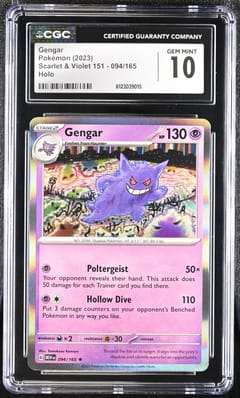 2023 Scarlet & Violet 151 Gengar Holo #094/165 CGC GM10