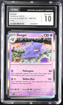 2023 Scarlet & Violet 151 Gengar Holo #094/165 CGC GM10