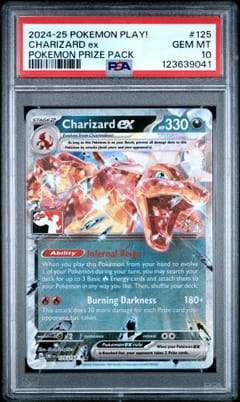 2024-2025 Pokemon Play! Pokemon Prize Pack Charizard Ex #125 PSA 10
