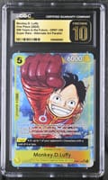 2024 One Piece 500 Years in the Future (OP07) Monkey D. Luffy (Borderless) Alt Art #OP07-109 CGC 10  Pristine