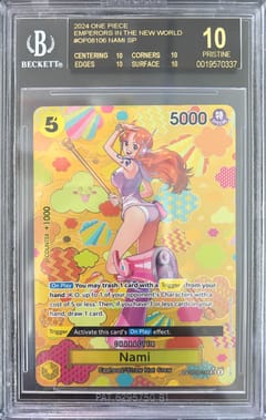 2024 One Piece Card Game Emperors in the New World Nami SP #OP08106 BGS 10  Black