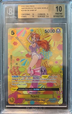 2024 One Piece Card Game Emperors in the New World Nami SP #OP08106 BGS 10  Pristine
