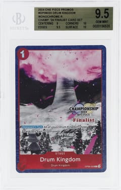2024 One Piece Card Game Promos Drum Kingdom MONOCHROME R/(Championship '24 Finalist Card Set (Dec '24-Jan '25)) #OP08020 BGS 9.5