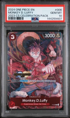 2024 One Piece Championship 2023 Celebration Pack Monkey D. Luffy #006 PSA 10
