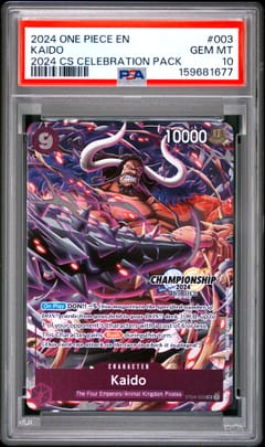2024 One Piece Championship 2024 Celebration Pack Kaido #003 PSA 10