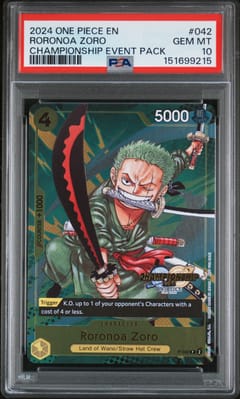2024 One Piece Championship 2024 Event Pack Roronoa Zoro #042 PSA 10