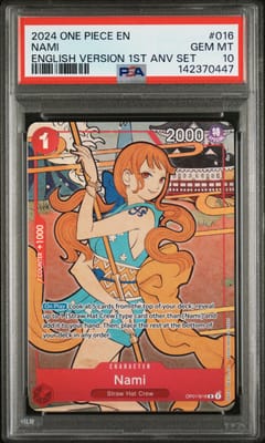 2024 One Piece English Version 1st Anniversary Set Nami #016 PSA 10
