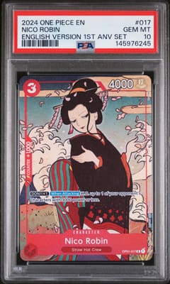 2024 One Piece English Version 1st Anniversary Set Nico Robin #017 PSA 10
