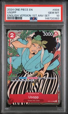 2024 One Piece English Version 1st Anniversary Set Usopp #004 PSA 10
