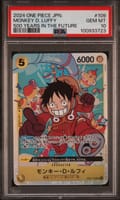 2024 One Piece Japanese Op07-500 Years in the Future Monkey D. Luffy #109 PSA 10