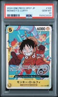 2024 One Piece Japanese Op07-500 Years in the Future Monkey D. Luffy #109 PSA 10