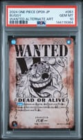 2024 One Piece Japanese Op09-Emperors in the New World Buggy Wanted Alternate Art #051 PSA 10