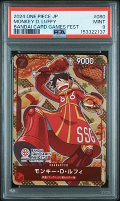 2024 One Piece Japanese Promos Monkey D. Luffy Bandai Card Games Fest #080 PSA 9