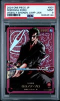2024 One Piece Japanese Promos Roronoa Zoro Weekly Shonen Jump-January #001 PSA 9