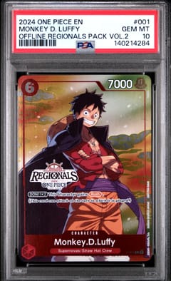 2024 One Piece Offline Regionals Pack 2024 Vol.2 Monkey D. Luffy #001 PSA 10