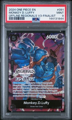2024 One Piece Offline Regionals Pack 2024 Vol.3 Monkey D. Luffy Finalist #091 PSA 9