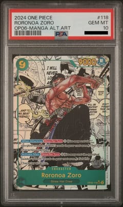 2024 One Piece Op06-Wings of the Captain #118 Roronoa Zoro Manga Alternate Art