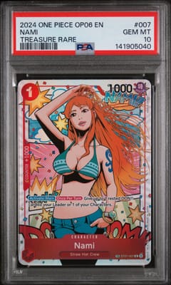 2024 One Piece Op06-Wings of the Captain Nami Treasure Rare #007 PSA 10