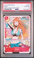 2024 One Piece Op06-Wings of the Captain Nami Treasure Rare #007 PSA 10