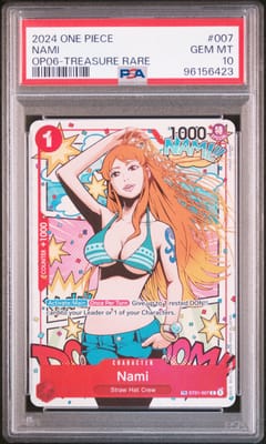 2024 One Piece Op06-Wings of the Captain Nami Treasure Rare #007 PSA 10