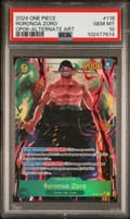 2024 One Piece Op06-Wings of the Captain Roronoa Zoro Alternate Art #118 PSA 10