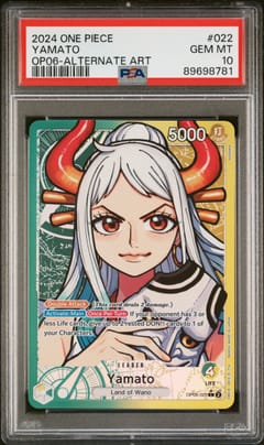 2024 One Piece Op06-Wings of the Captain Yamato Alternate Art #022 PSA 10